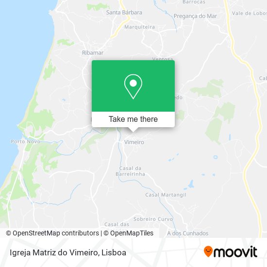 Igreja Matriz do Vimeiro mapa
