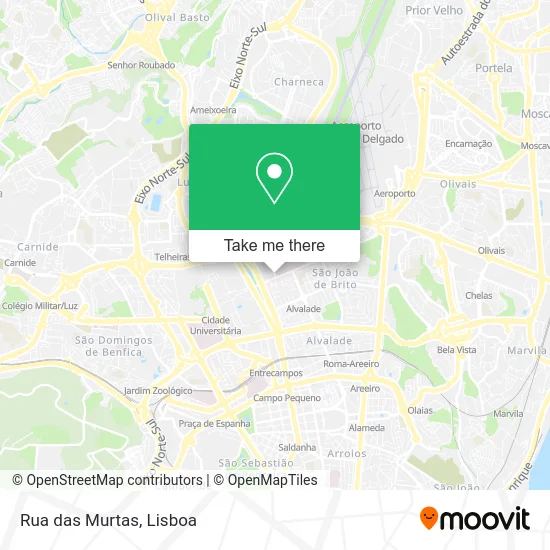 Rua das Murtas map