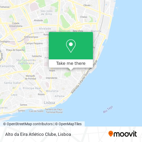 Alto da Eira Atlético Clube mapa