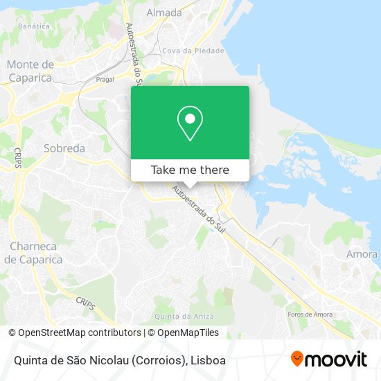 Quinta de São Nicolau (Corroios) mapa