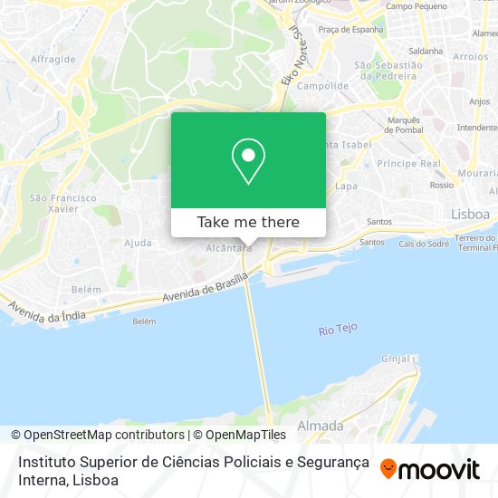 Instituto Superior de Ciências Policiais e Segurança Interna map