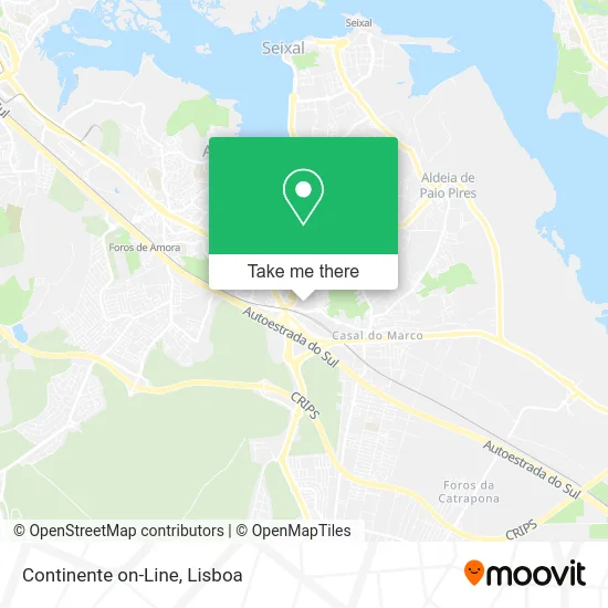 Continente on-Line map