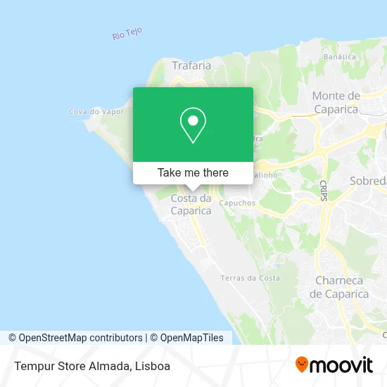 Tempur Store Almada map