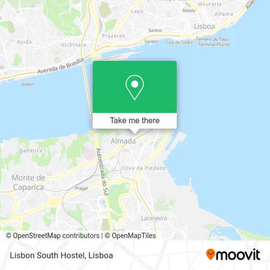 Lisbon South Hostel map