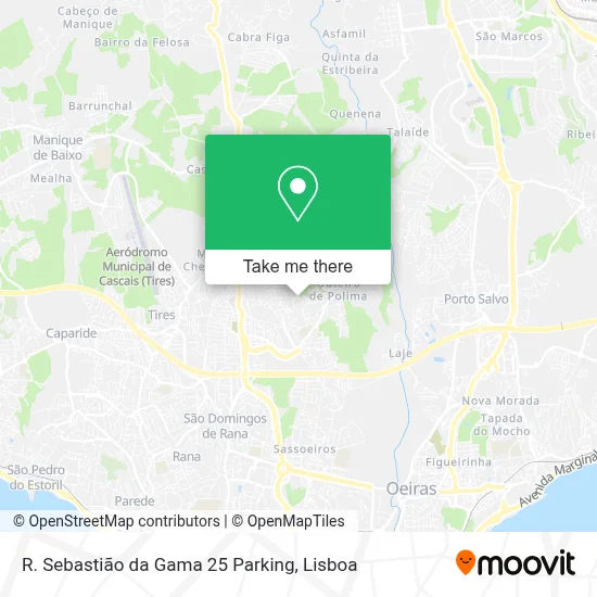 R. Sebastião da Gama 25 Parking map