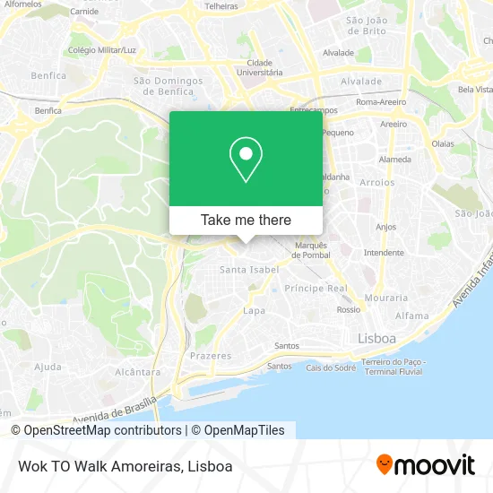 Wok TO Walk Amoreiras map