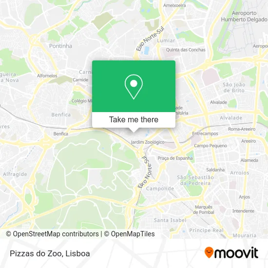 Pizzas do Zoo map