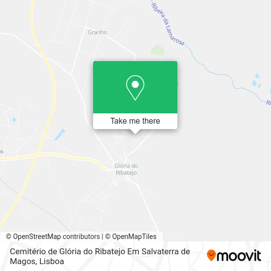 Cemitério de Glória do Ribatejo Em Salvaterra de Magos map
