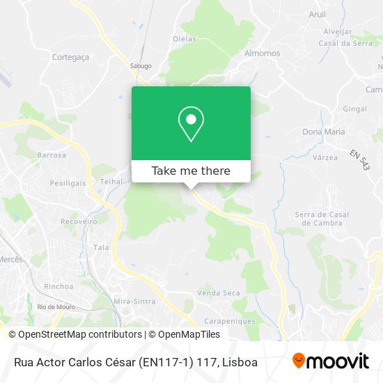Rua Actor Carlos César (EN117-1) 117 mapa