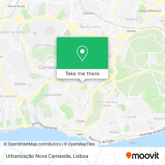 Urbanização Nova Carnaxide map