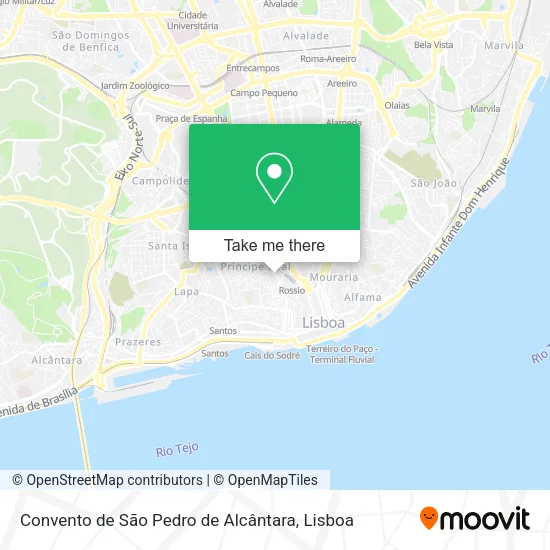 Convento de São Pedro de Alcântara map