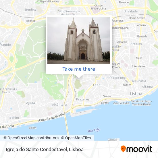 Igreja do Santo Condestável mapa