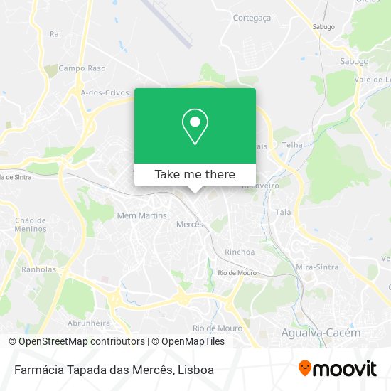 Farmácia Tapada das Mercês mapa