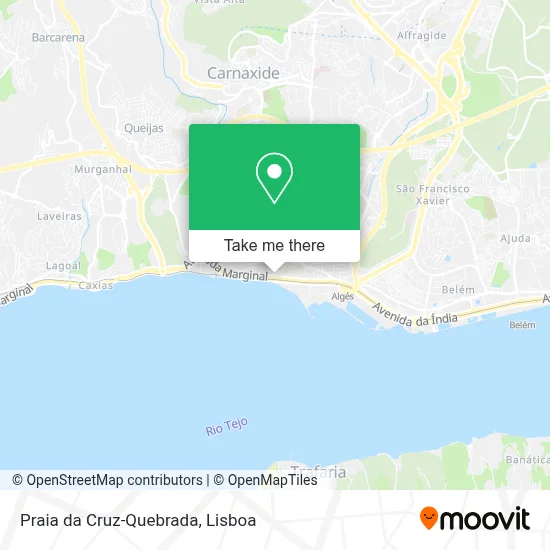 Praia da Cruz-Quebrada map