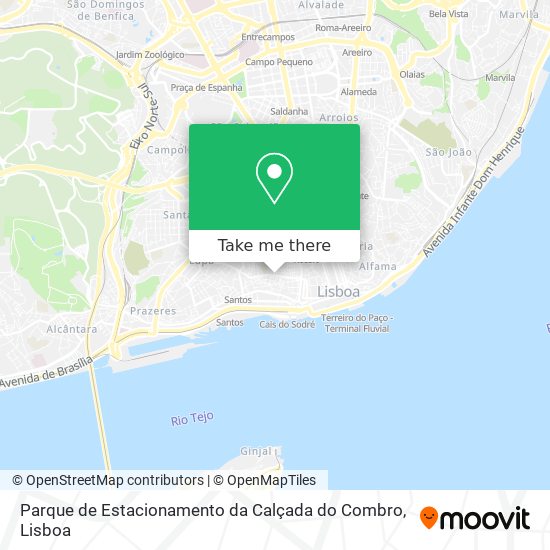 Parque de Estacionamento da Calçada do Combro map