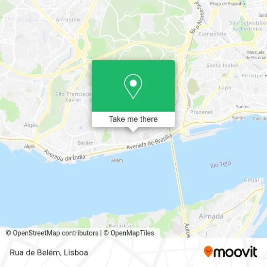 Rua de Belém map