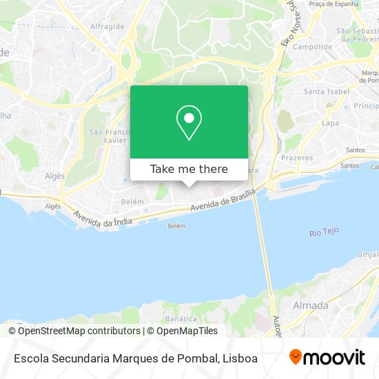 Escola Secundaria Marques de Pombal map