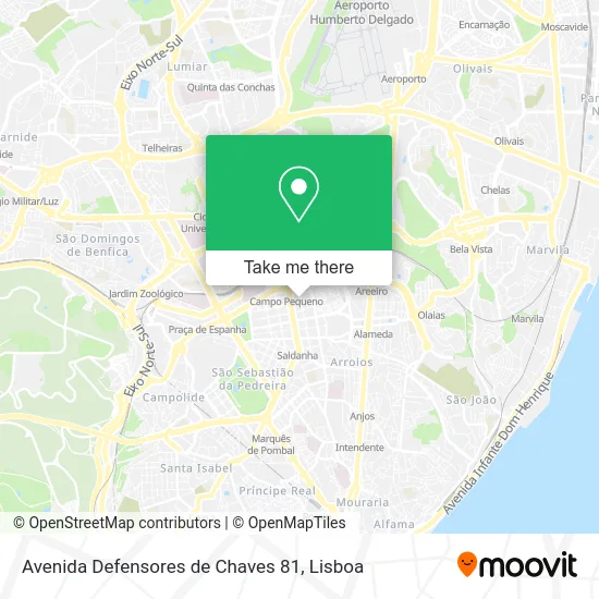 Avenida Defensores de Chaves 81 map