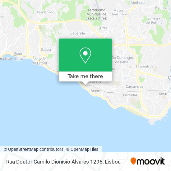 Rua Doutor Camilo Dionísio Álvares 1295 map