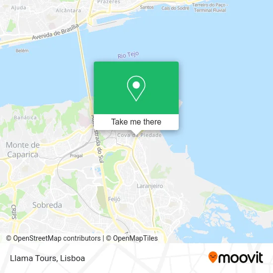 Llama Tours map