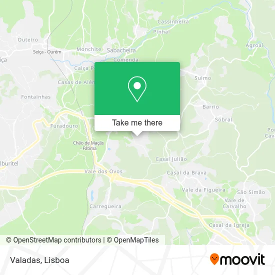 Valadas map