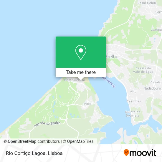 Rio Cortiço Lagoa map