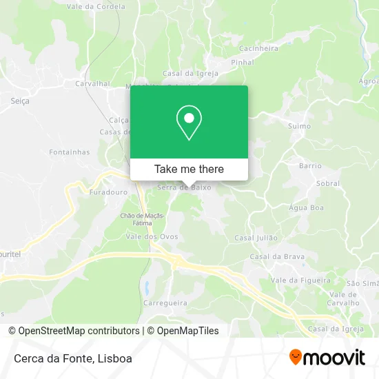Cerca da Fonte map