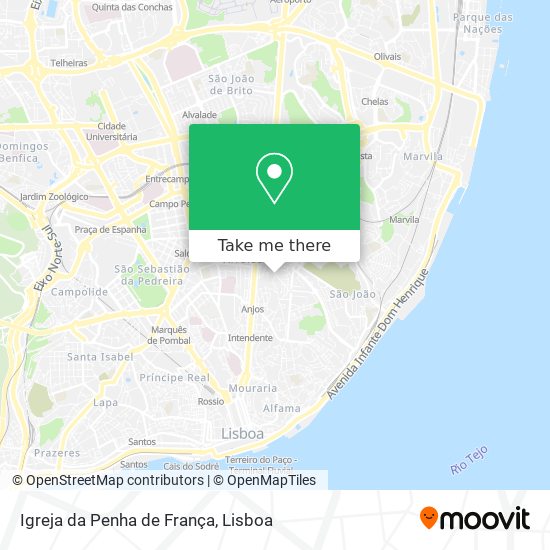 Igreja da Penha de França map