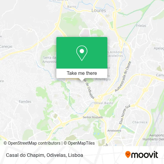 Casal do Chapim, Odivelas map