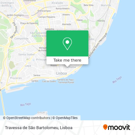 Travessa de São Bartolomeu mapa