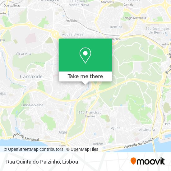 Rua Quinta do Paizinho mapa