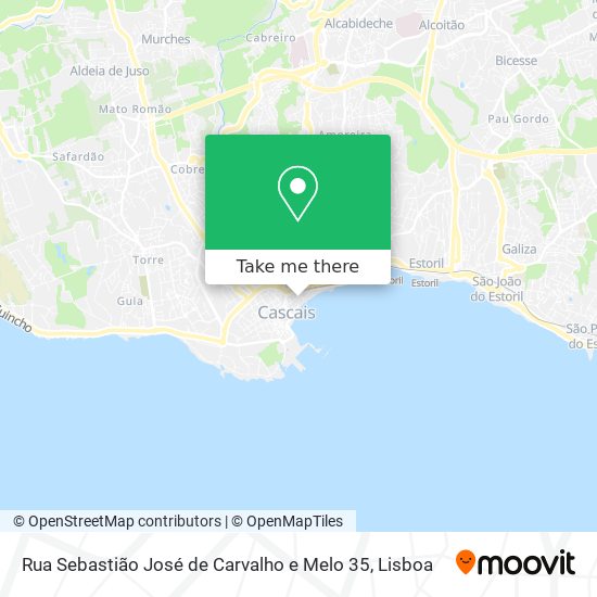 Rua Sebastião José de Carvalho e Melo 35 mapa