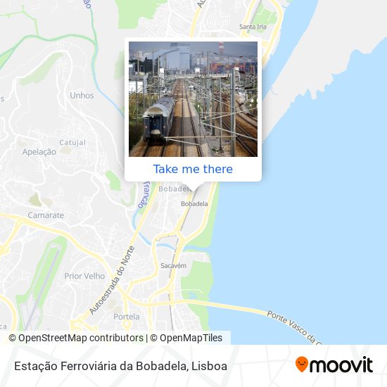 Estação Ferroviária da Bobadela mapa