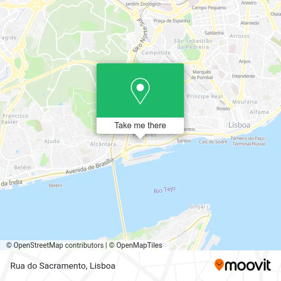 Rua do Sacramento map