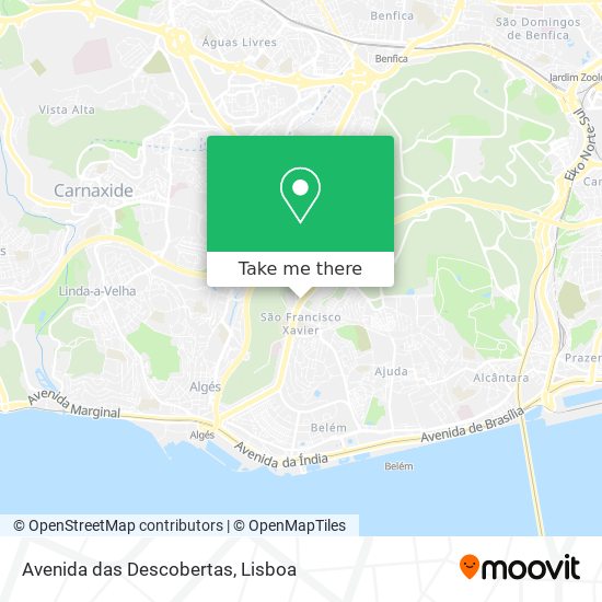 Avenida das Descobertas mapa