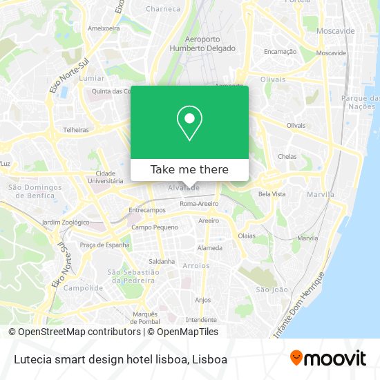 Lutecia smart design hotel lisboa mapa