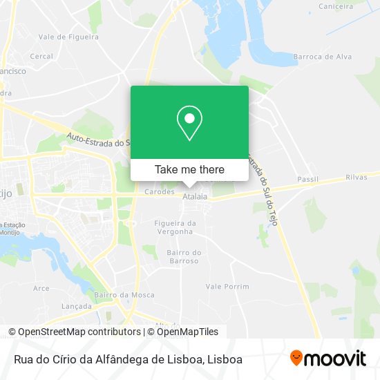 Rua do Círio da Alfândega de Lisboa mapa