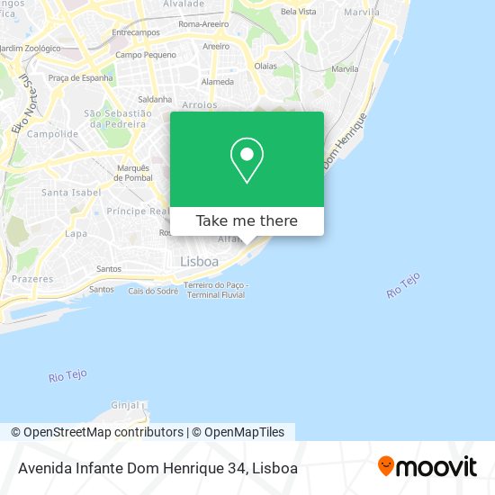 Avenida Infante Dom Henrique 34 mapa