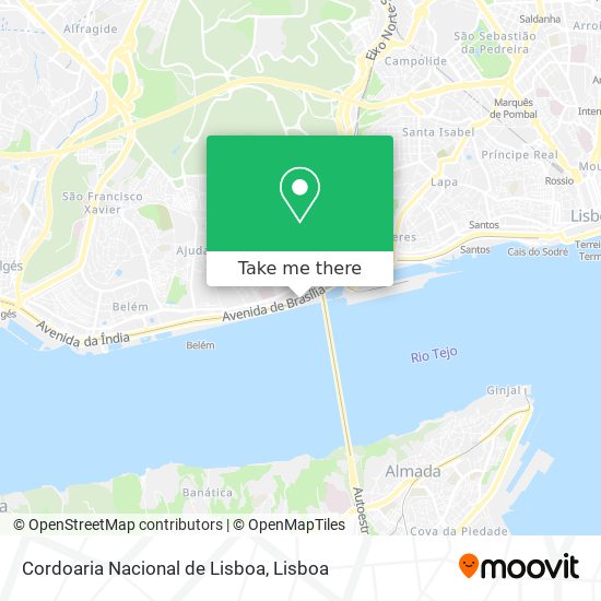 Cordoaria Nacional de Lisboa mapa