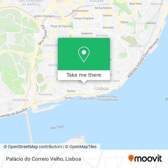 Palácio do Correio Velho mapa