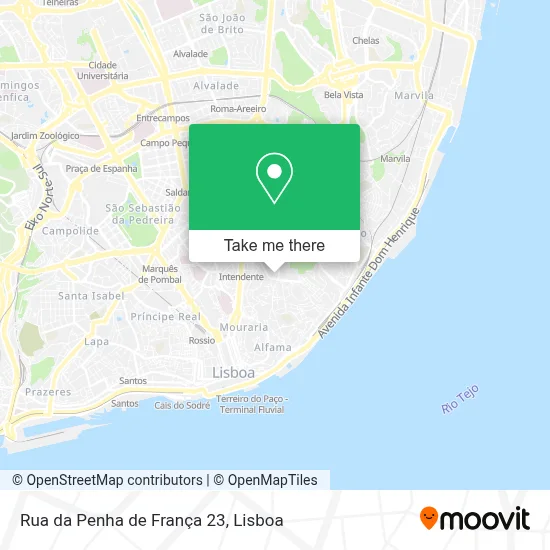 Rua da Penha de França 23 map