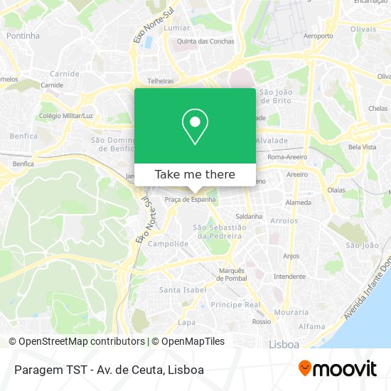 Paragem TST - Av. de Ceuta map