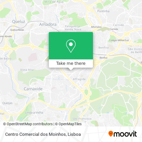 Centro Comercial dos Moinhos mapa