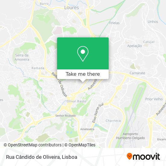 Rua Cândido de Oliveira mapa