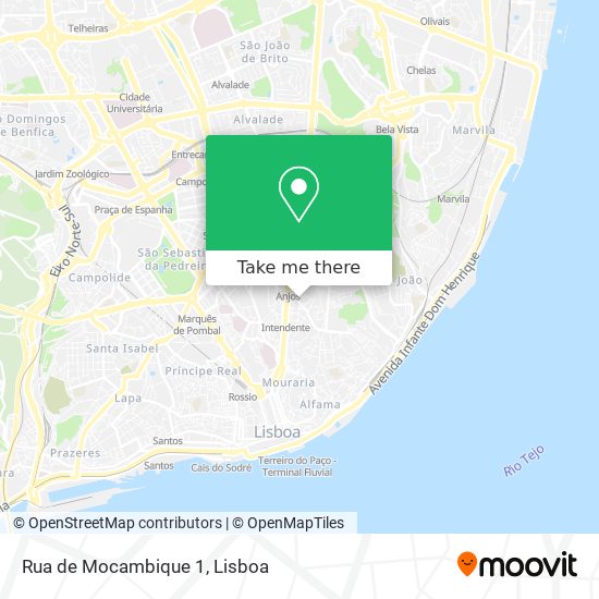 Rua de Mocambique 1 map