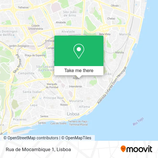 Rua de Mocambique 1 map