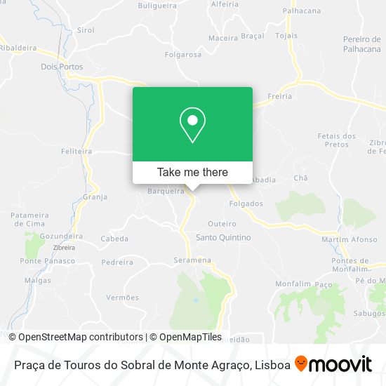 Praça de Touros do Sobral de Monte Agraço map