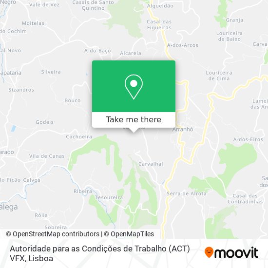 Autoridade para as Condições de Trabalho (ACT) VFX map