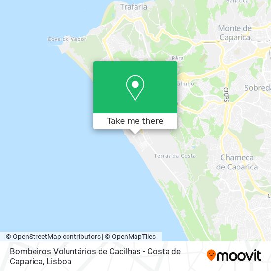 Bombeiros Voluntários de Cacilhas - Costa de Caparica mapa