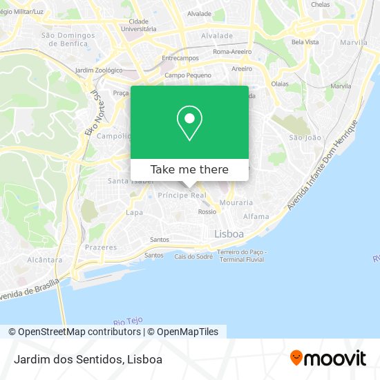 Jardim dos Sentidos map